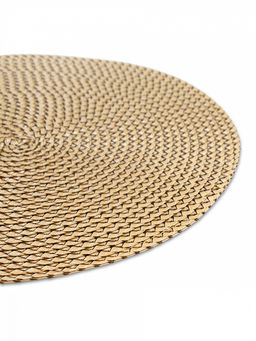 Набор салфеток сервировочных D38, 4 шт. золото полипропилен - Denastia фото 3