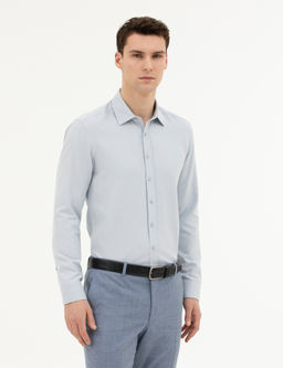 Gri Slim Fit Uzun Kollu G_mlek
