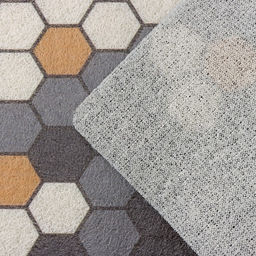 Коврик придверный Доляна «Гамма», грязезащитный, вырезной, 50×80 см, серый