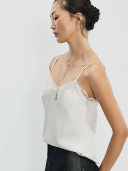 Блузка-топ с кружевом / Zarina