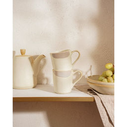 Набор кружек SL Home Волны Сардинии, 400 мл, фарфор, 2 шт., бежевый