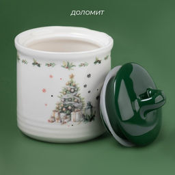 Сахарница новогодняя Доляна Приближение чуда, 150 мл, керамика, белая - Simaland фото 3