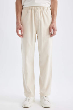 Льняные брюки прямого кроя - Defacto фото 4