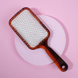 Расчёска массажная, широкая, 9×24.5 (±1) см, янтарная