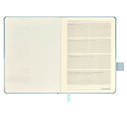 Ежедневник недатированный ESCALADA, А6+, 120 л., арт. 64023/ 20 ГОУТСКИН ГОЛУБОЙ  фото 4