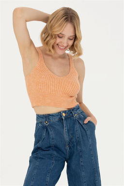 U. S. Polo Assn Женский пудровый свитер с v-образным вырезом - U.s. polo assn фото 8