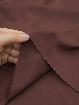 Штапель цв.Коричнево-бордовый, ш.1.44м, вискоза-100%, 110гр/м.кв. - Купава фото 3