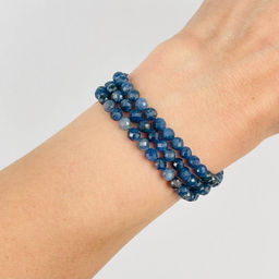 Бусины для украшений из Сапфира (86 бусин) 39 см