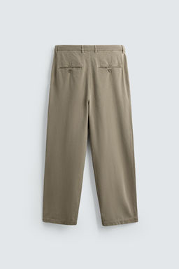 LOOSE-FITTING COTTON/LINEN TROUSERS - Zara фото 7