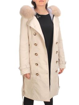 21002 BEIGE Пальто зимнее женское MAILILUO (150 гр. холлофайбера) - Fashion фото 8