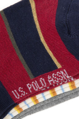 Erkek _ocuk Gri Melanj Soket _orap - U.s. polo assn фото 7