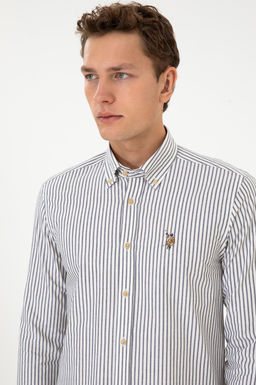 Erkek Beyaz Uzun Kollu G_mlek - U.s. polo assn фото 2