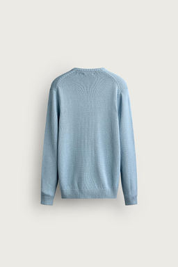 JERSEY REGULAR FIT ALGOD?N - LINO / Azul claro