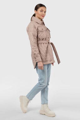 Пальто женское демисезонное (пояс) - El podio фото 2