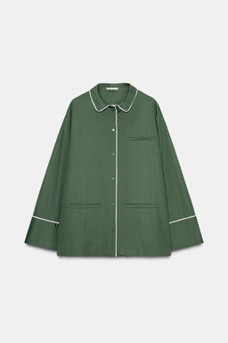 CONTRAST POPLIN SHIRT - Zara фото 5
