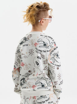 PELICAN, толстовка для мальчиков, Молочный фото 2