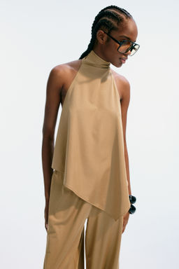Top asim?trico con escote halter - H&m фото 2