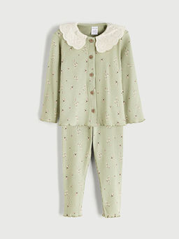 Bisiklet Yaka K?z Bebek Bluz ve Tayt 2li