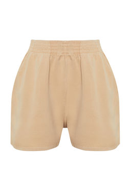 Bej %100 Tencel Beli Lastikli Denim Sort TWOSS24SR00060 - Trendyolmilla фото 7