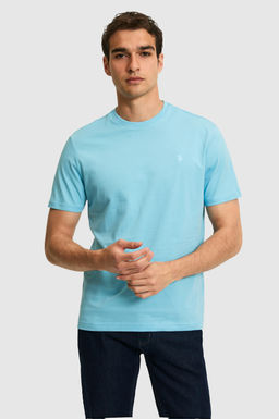 Erkek Regular Fit Bisiklet Yaka Aqua Basic Ti__rt