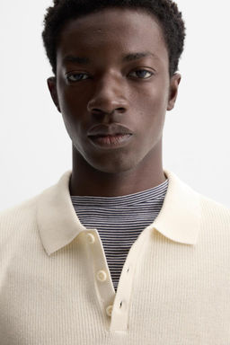 PURL KNIT POLO SHIRT - Zara фото 13