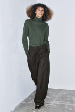 ZW COLLECTION HERRINGBONE BALLOON TROUSERS