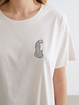 Leopar Desenli Kad?n Pijama Tak?m?