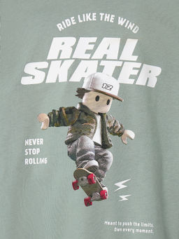 Комплект для мальчиков зеленый с надписью Real skater - Mark formelle фото 8