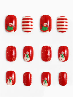 Детские накладные ногти на новый год Новогодняя сказка, 12 шт. - Школа талантов фото 5