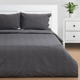 Постельное бельё Этель Denim 1.5 сп, 155х210см, 160х240см, 50х70-2шт, цвет тёмно-серый, жатый хлопок, 140 г/м2  фото 7