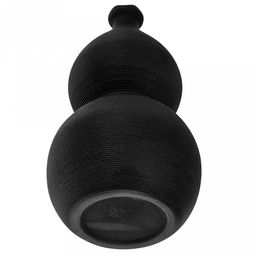 Ваза керамическая "Дионис" 2,1л, д14,7см h27см, д/горла - 2,8см, фактурный глянец, цвет - черный, в коробке (Китай)