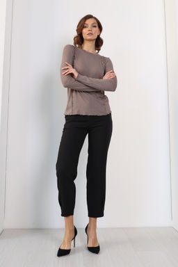 Лонгслив с декоративными швами - Looklikecat фото 5