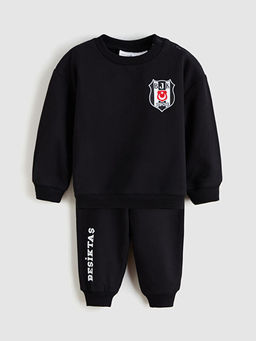 Bisiklet Yaka Be?ikta? Bask?l? Erkek Bebek E?ofman Tak?m