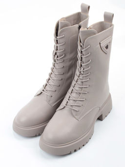 04-PAM366-3Z GRAY Ботинки зимние женские (натуральная кожа, 100% шерсть)