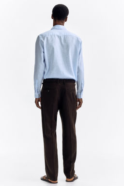 Pantal?n sastre en mezcla de lino Regular Fit - H&m фото 8
