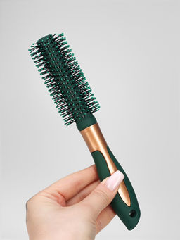 Брашинг для волос, прорезиненная ручка, d=20/40 мм, 23(±1) см, зелёный