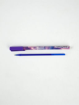 Цена за 10 шт. Ручка пластик пиши-стирай с колпачком "Мечтай", синяя паста, гелевая 0,5 мм