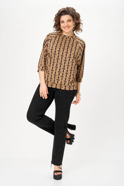 Джемпер Michel Chic 782/1 карамельный арабеск  фото 2