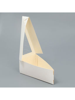 Цена за 10 шт. Коробка для торта с окном, кондитерская упаковка «Белая» 16 х 6 х 8 см