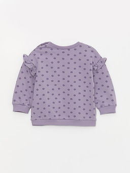 Bisiklet Yaka Uzun Kollu Minnie Mouse Bask?l? K?z Bebek Sweatshirt ve E?ofman Alt 2li Tak?m - Waikiki фото 3