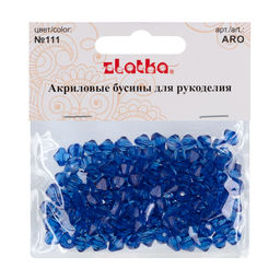 Бусина Zlatka акрил ARO 7 х 8 мм 25 г 111 синий  фото 3