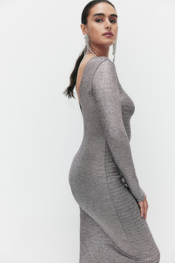 Vestido brillante con espalda en U - H&m фото 5