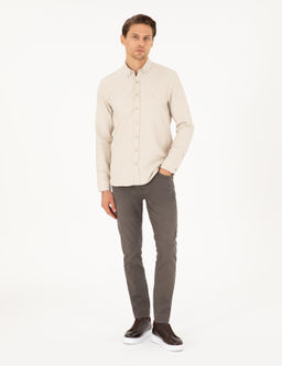 Bej Slim Fit Uzun Kollu G_mlek - Pierre cardin фото 4