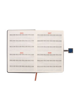 Ежедневник недатированный А5, с хлястиком, 96 листов, в линейку, пвх, черный - Simaland фото 5