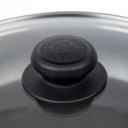 "Атлас" Сотейник с антипригарным покрытием д26см, h7см, s1,5мм, стеклянная крышка, 2 бакелитовые ручки (Россия)