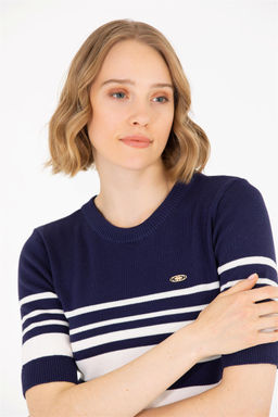 U. S. Polo Assn Женский темно-синий свитер с круглым вырезом - U.s. polo assn фото 10