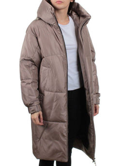 118 LILAC/BEIGE Пальто зимнее женское (холлофайбер 200 гр.)