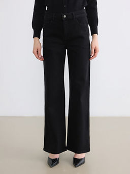 Джинсы женские высокая талия wide leg