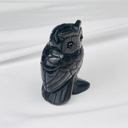 Фигурка Сова из серебристого Обсидиана
