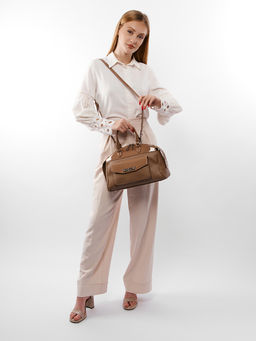 LACCOMA сумка WJA9729-коричневый эко кожа хлопок фото 9